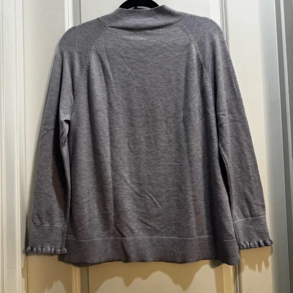 Loft Lavender Faux Turtleneck Sweater  Large Pet Armpit To Armpit 21” Length 28” - Picture 5 of 6